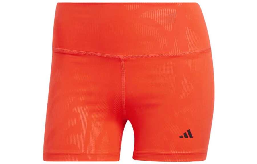Adidas Adidas Optime Power Sports Shorts Women's Orange Moderate Tight Pants