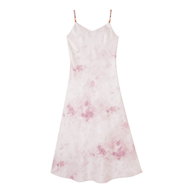 XIANGYING Slip Dress Women's Pink