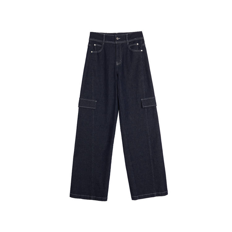 ELLE Jeans Women's Dark Blue Moderate Cargo Pants