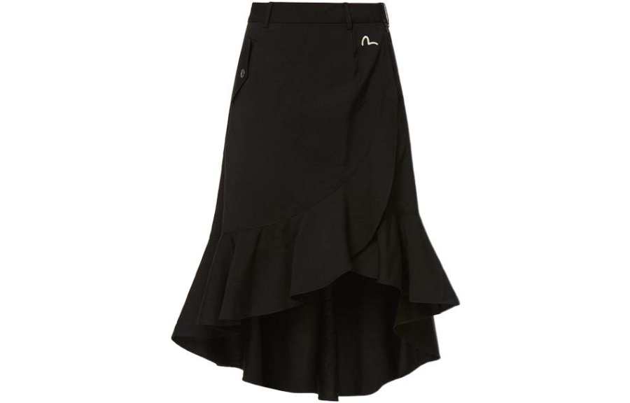 EVISU Casual Long Skirts Women's Black Moderate Mid Length Other