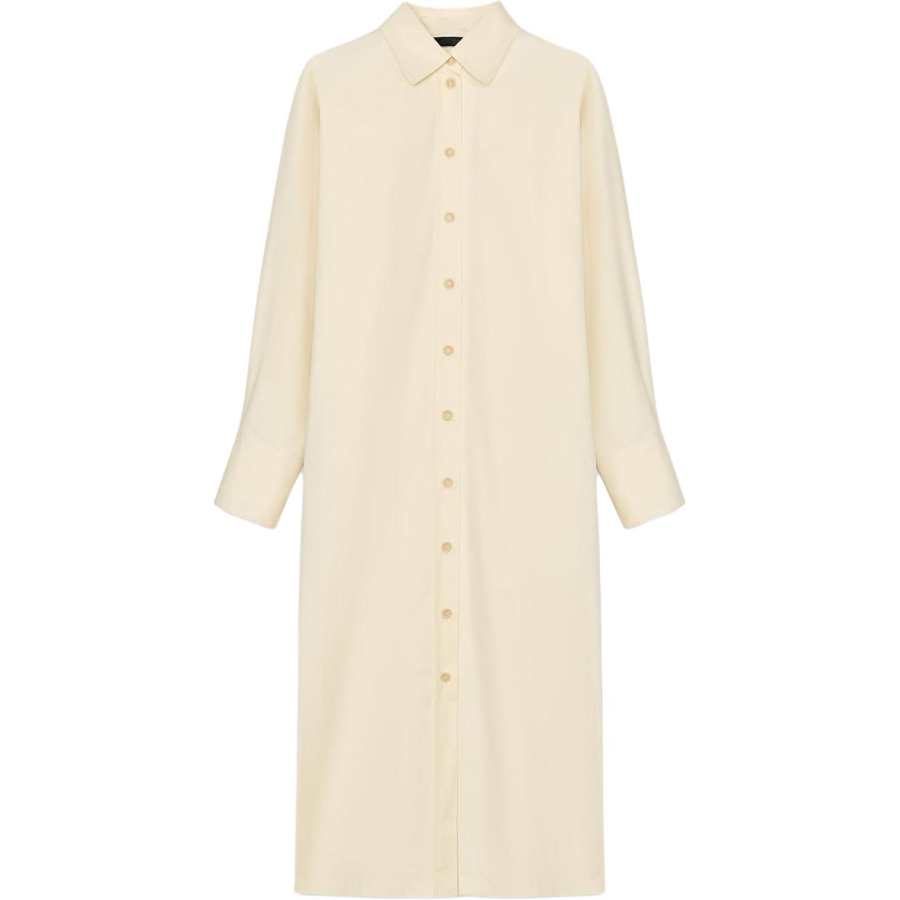 ZARA ZW Long Sleeved Dress Women's Light Yellow