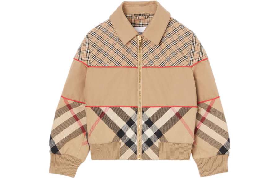 Burberry Kids Jackets Lapel Moderate