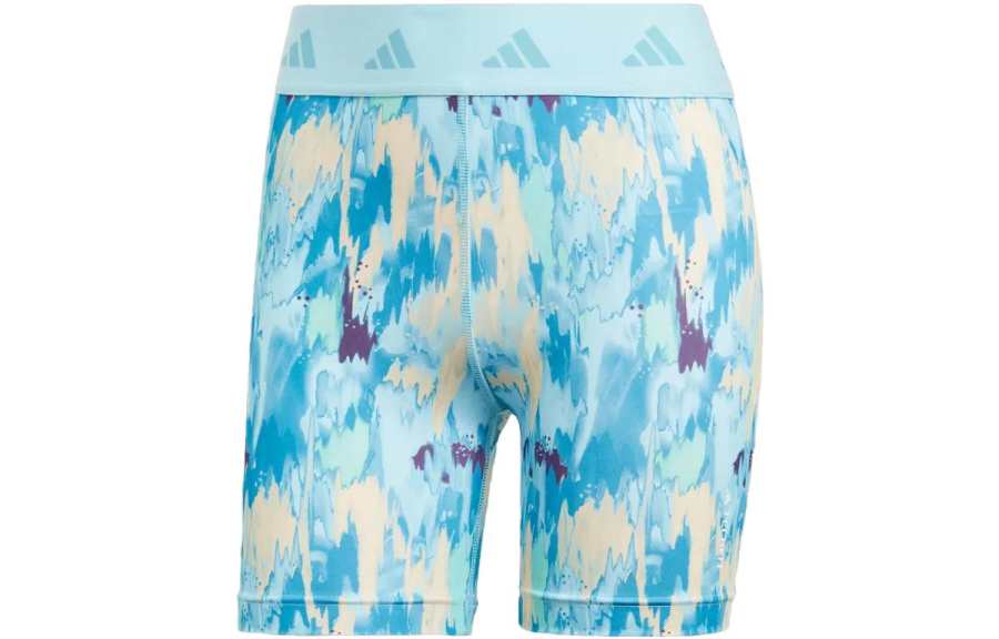 Adidas Adidas Sports Shorts Women's Blue Moderate Tight Pants
