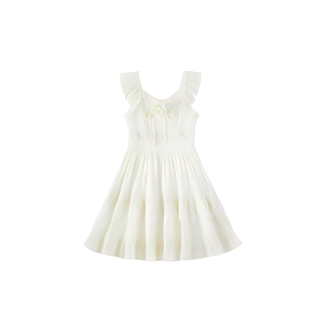 JUFU Sleeveless Dress Women's Apricot