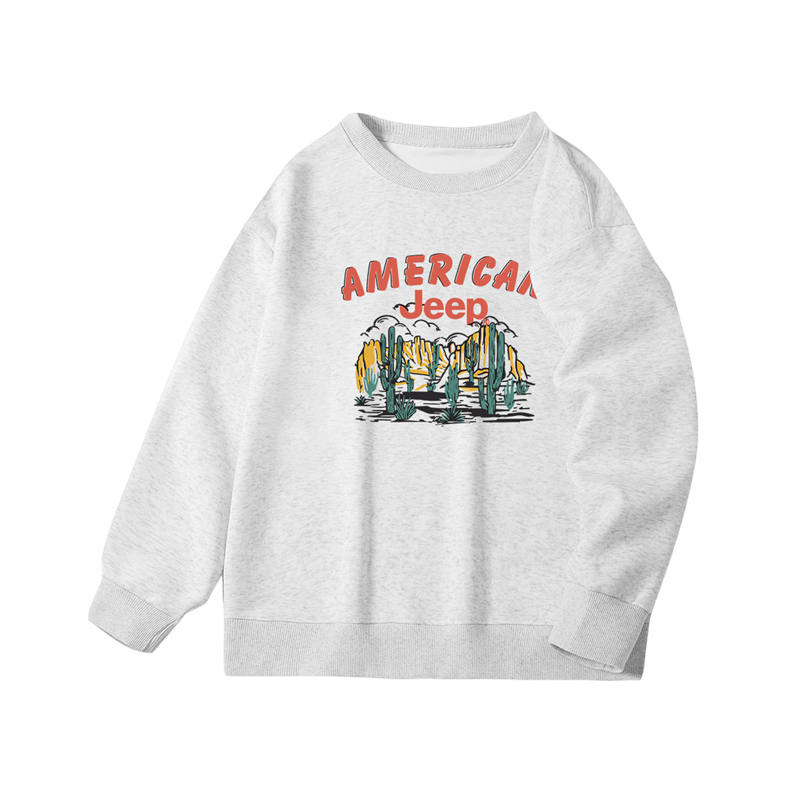 Jeep Grade School Sweatshirts Crew Neck Moderate