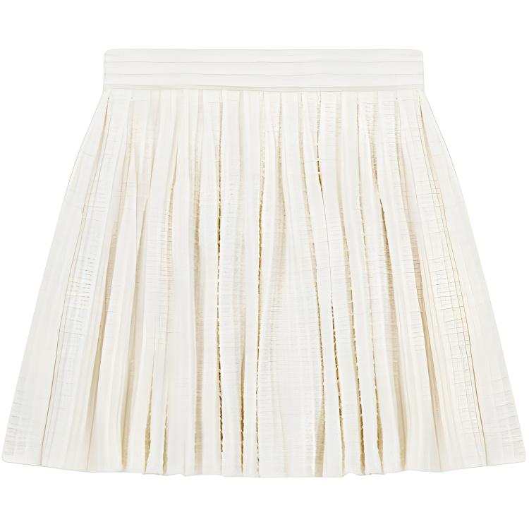 Self-portrait Self portrait Waffle knit Pleated Miniskirt