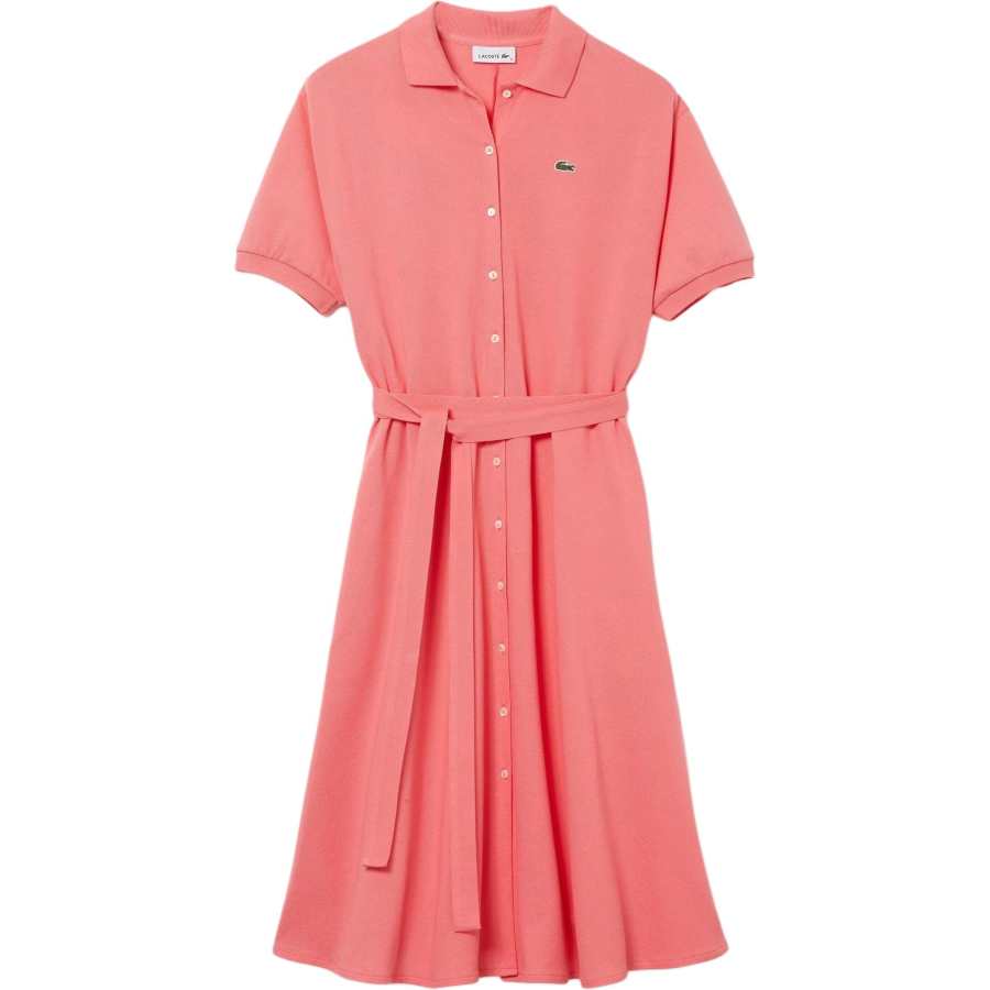 LACOSTE Short Sleeved Dress Women's Pink