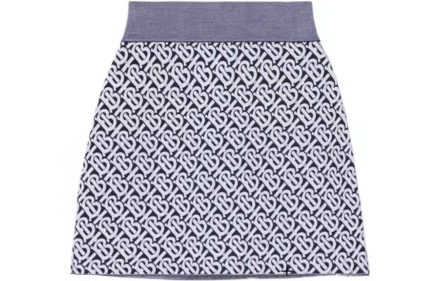 Burberry Blend Jacquard Mini Skirt 'Dark Charcoal Blue'