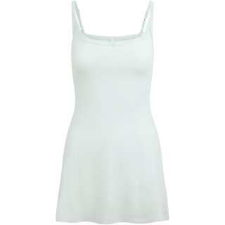 Skims SS25 DROP NEEDLE POINTELLE CAMI MINI DRESS Slip Dress Women's FROST/Frost