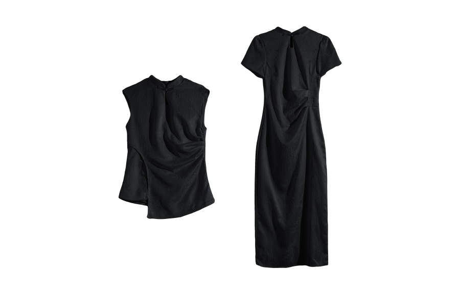 CPAURA Two Piece Skirt Sets Women's Stand Collar Moderate Mid Length