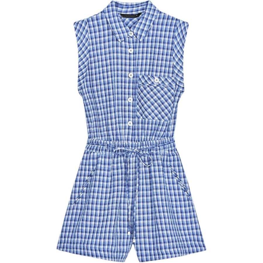 ZARA Jumpsuit Women's Blue/White