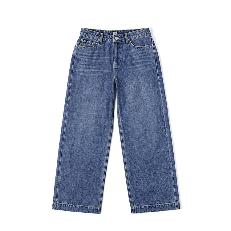 Lee Jeans Women's Dark Blue Moderate Wide Leg Pants