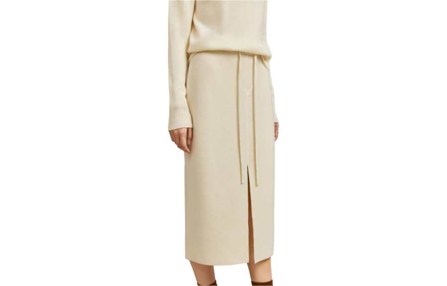 ELLE Casual Long Skirts Women's Ecru Moderate Other