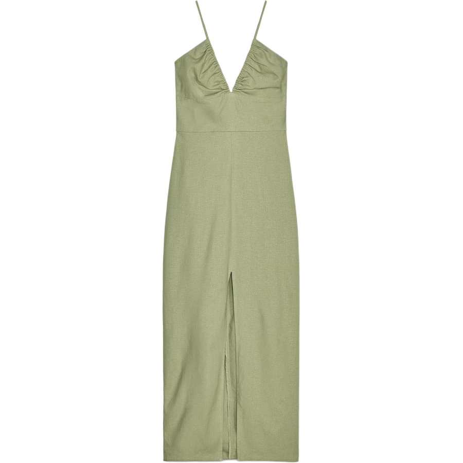 ZARA Slip Dress Women's Light Khaki