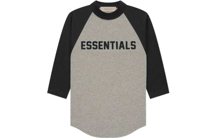 Fear Of God Essentials T Shirt SS22 Spring22 Kids 3/4 Sleeve Baseball Tee Dark Oatmeal Oat Kids'