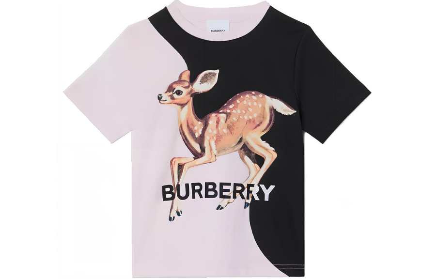 Burberry T Shirt SS23 Snowflake Stone Pink Kids'