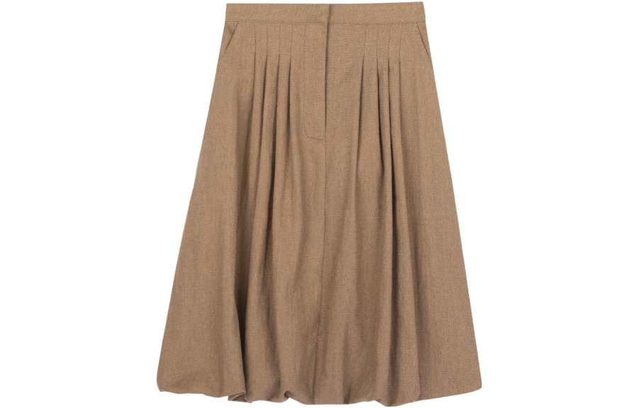 Burberry Casual Long Skirt Women's Khaki