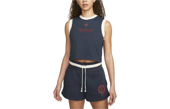 Nike Nike Sleeveless Sports Shirts Women's Marine Blue Other