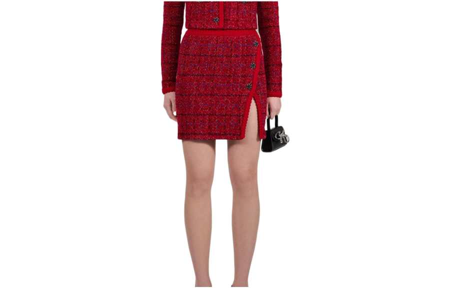 Self-portrait Self portrait FW22 Casual Short Skirts Women's Red