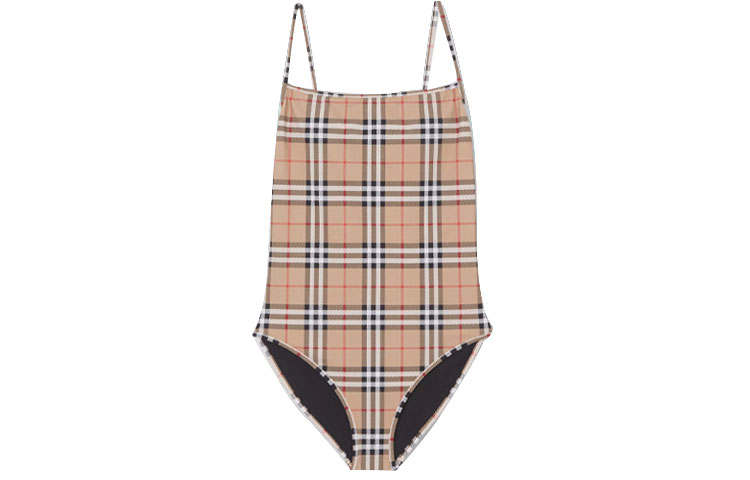 Burberry Women's Vintage Check One-piece Swimsuit Archive Beige