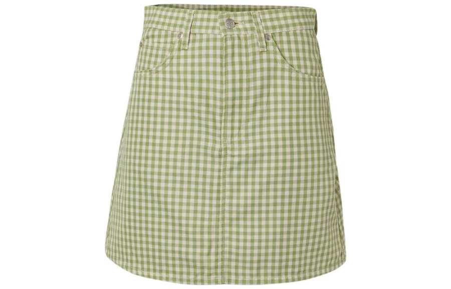 Lee Casual Short Skirts Women's Green Short A Line Skirt