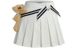 13 DEMARZO Casual Short Skirts Women's Moderate Pleated Skirt