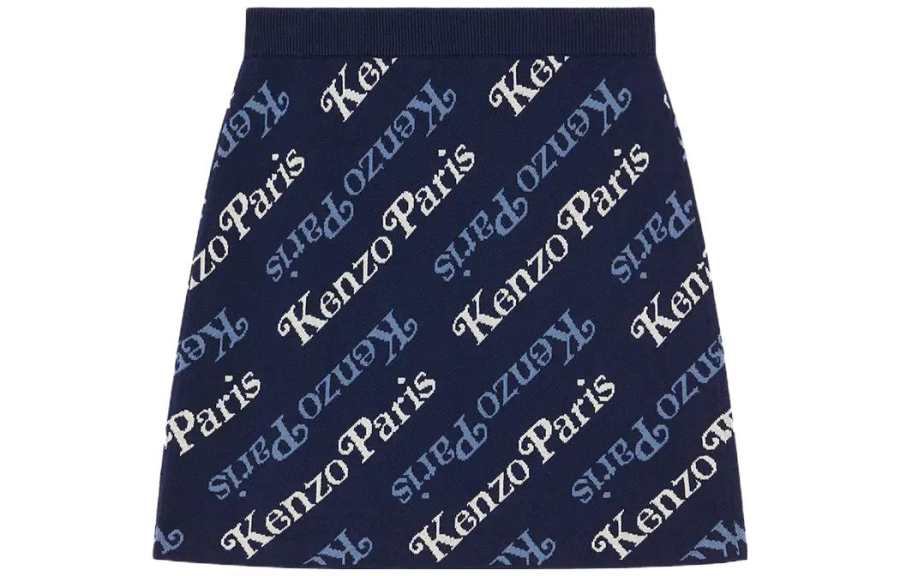 KENZO All Over Logo Detailed Knitted Mini Skirt