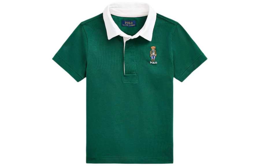 Polo Ralph Lauren Polo Bear Polo Shirt SS24 Nouveau Forest Green Children Aged 3 7 Years Old