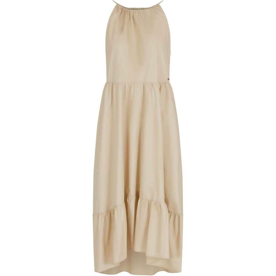 Armani Exchange halter-neck tiered midi dress