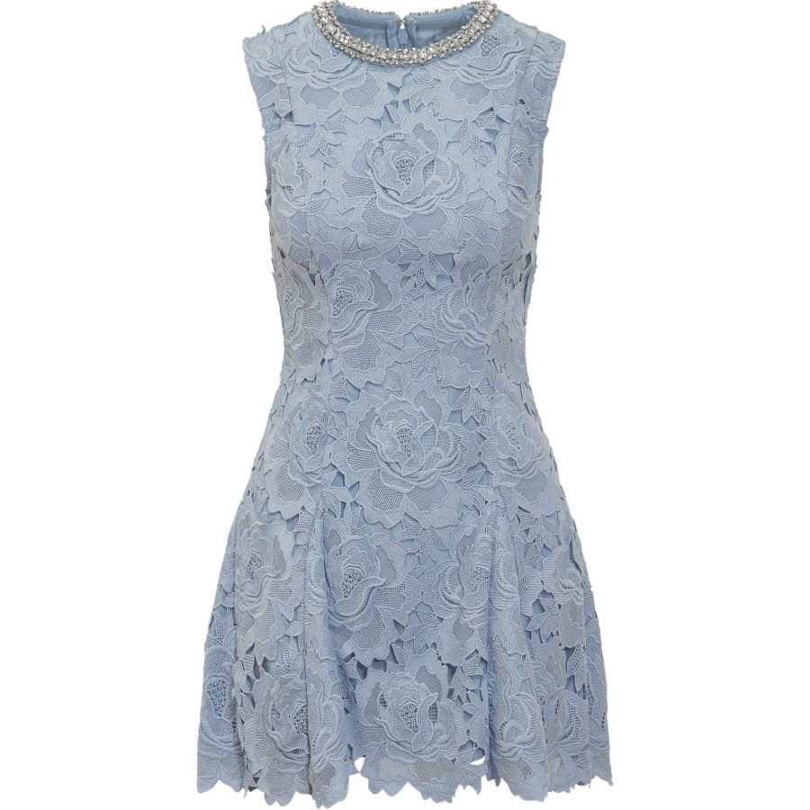 Self-portrait Flower lace mini dress