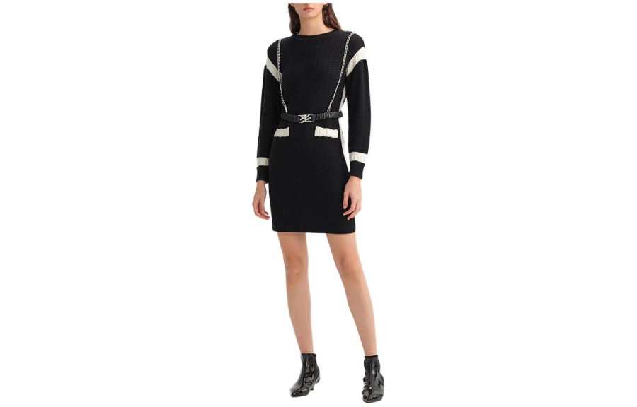 KARL LAGERFELD / Karl Lagerfeld Jeans Long Sleeved Dress Women's Black