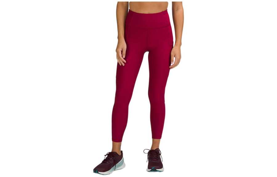 Lululemon Fast And Free Sports Pants Women's Garnet Red