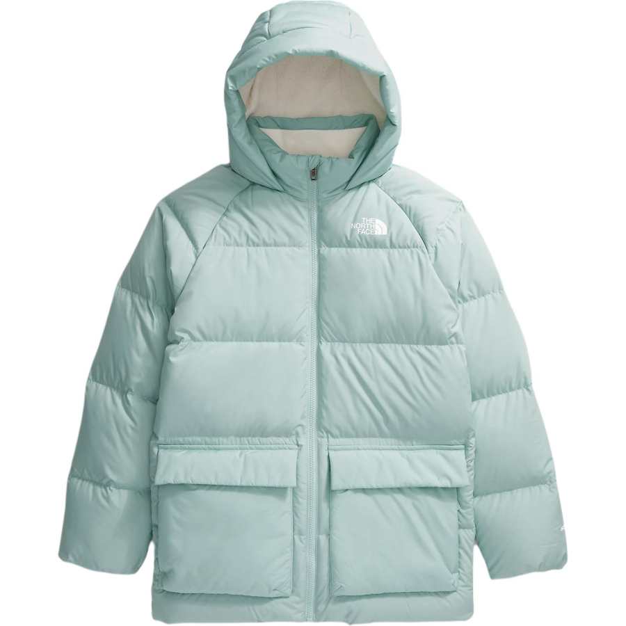 THE NORTH FACE North Down Fleece Lined Padded Jacket Green Teenagers