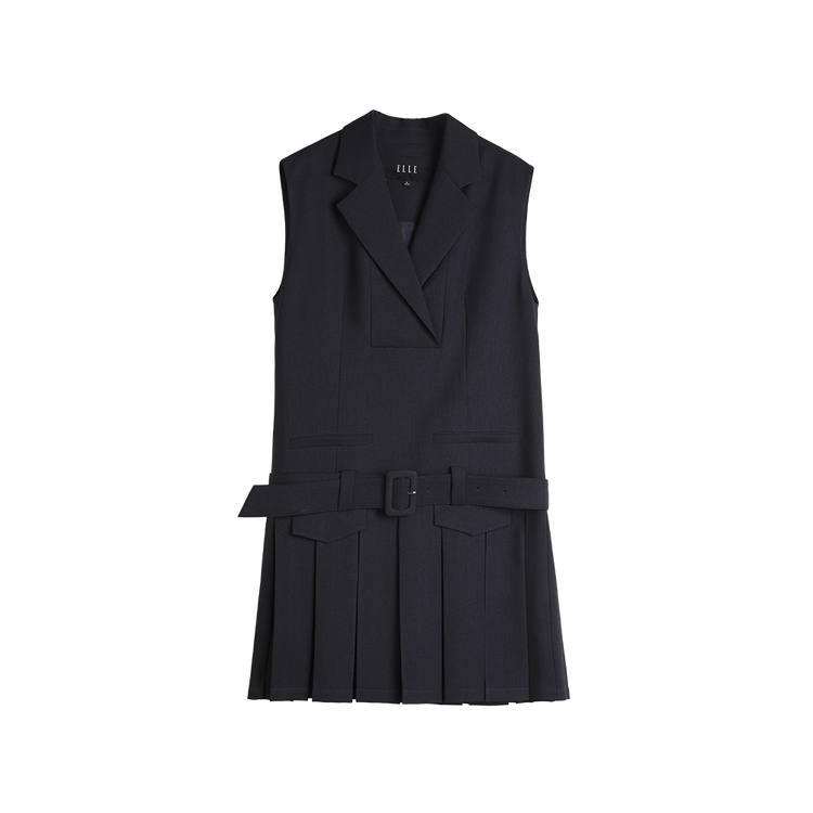ELLE Sleeveless Dress Women's Navy Blue