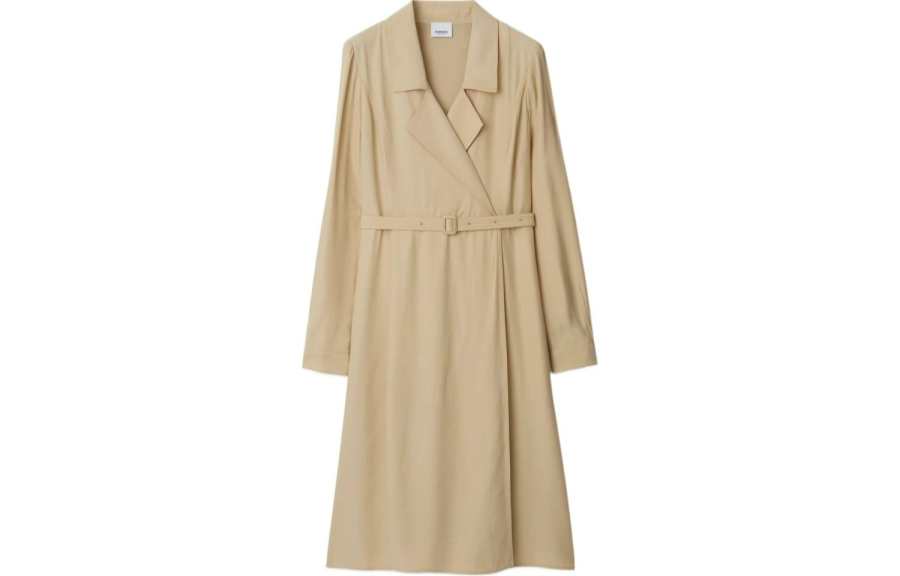Burberry SS24 Long Sleeved Dress Women's Almond Beige