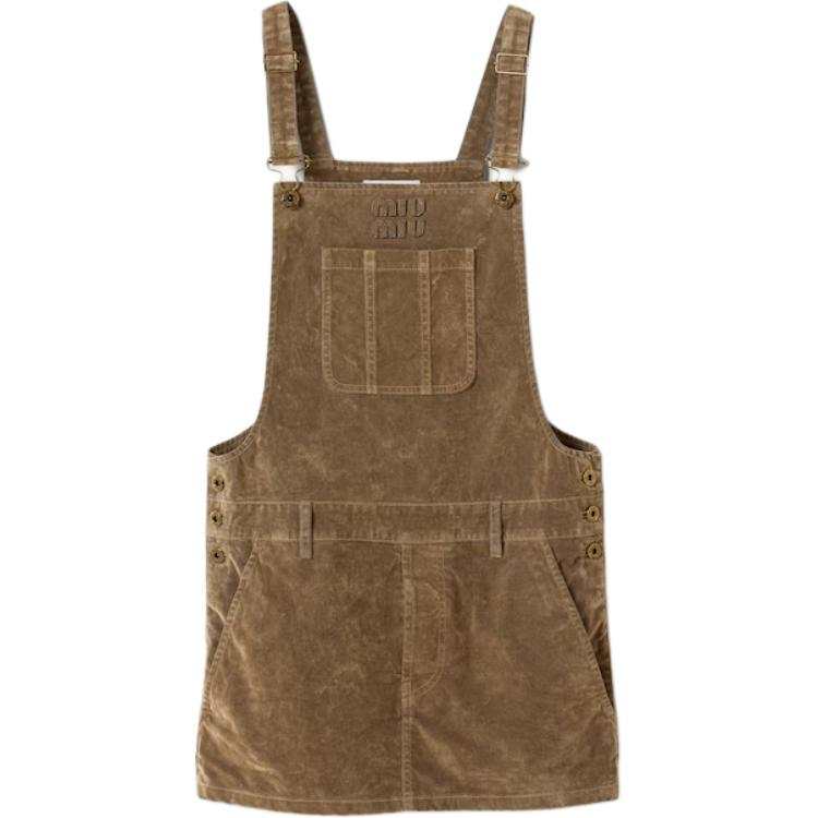 MIU MIU Sleeveless Dress Women's Brown