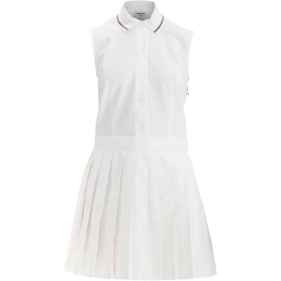 Thom Browne Sleeveless Pleated Dress