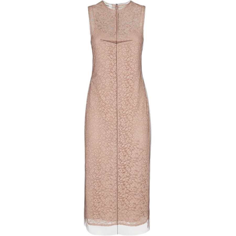 FENDI Floral Lace Detailed Sleeveless Midi Dress