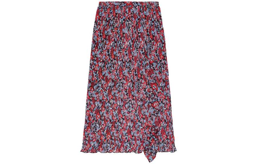 GANNI FW23 Casual Long Skirt Women's True Red
