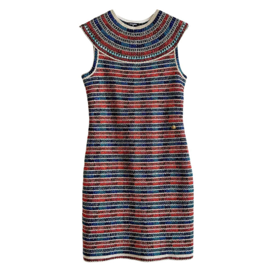 CHANEL 19A Egypt Collection Sleeveless Dress Women's Red