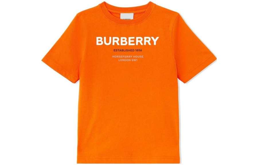 Burberry Kids T Shirts Crew Neck Moderate