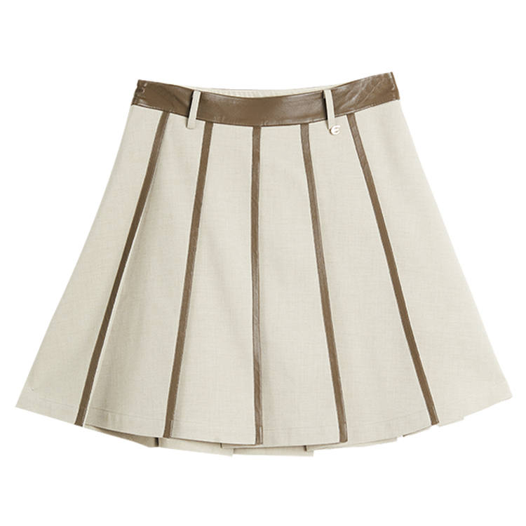 ELLE Casual Short Skirts Women's Khaki Green