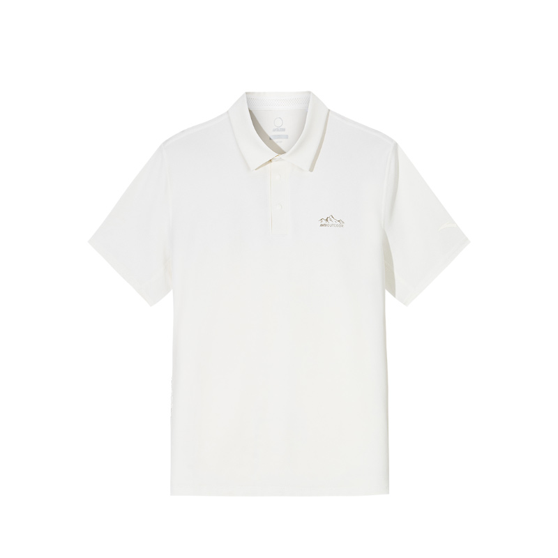Anta Outdoor Collection Polo Shirt Men's Ivory White