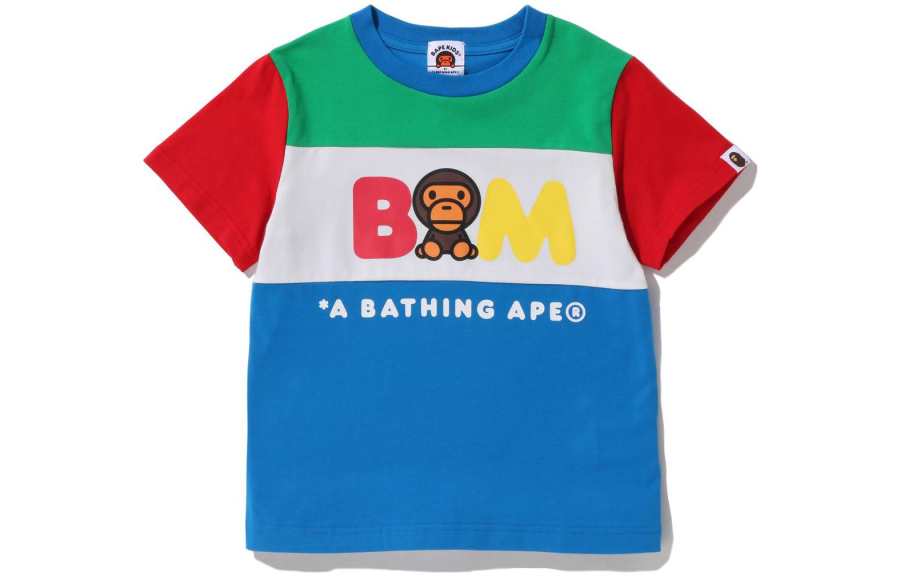 A BATHING APE Kids T Shirts Crew Neck Moderate