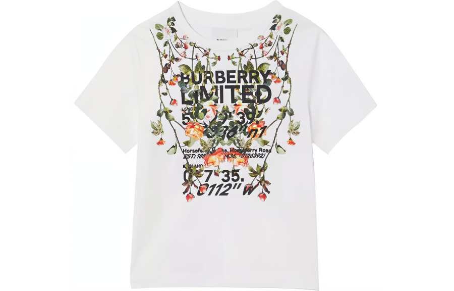 Burberry Kids T Shirts Crew Neck Moderate