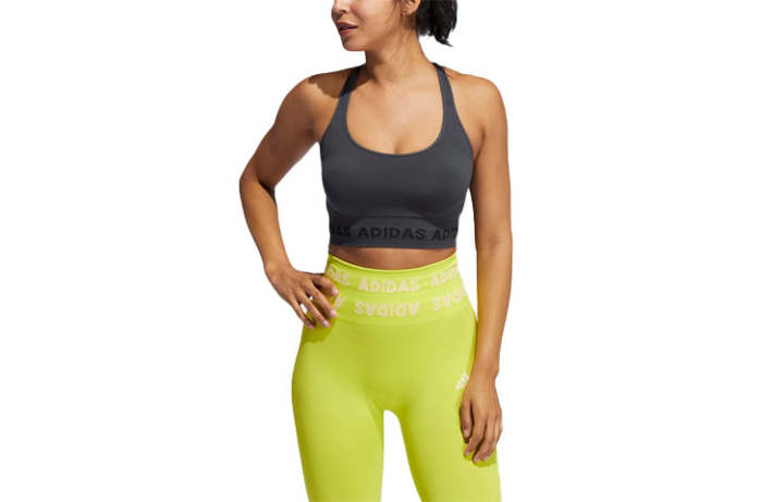 Adidas Adidas Sports Underwear Women's Solid Gray Moderate
