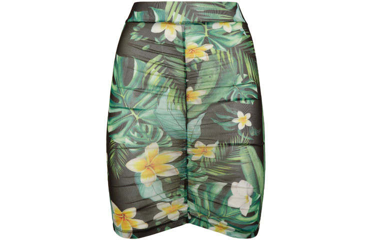 Philipp Plein graphic-print ruched skirt