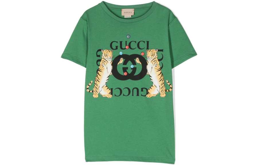 GUCCI T Shirt Kids' Apparel SS23 Boys, Green Kids'