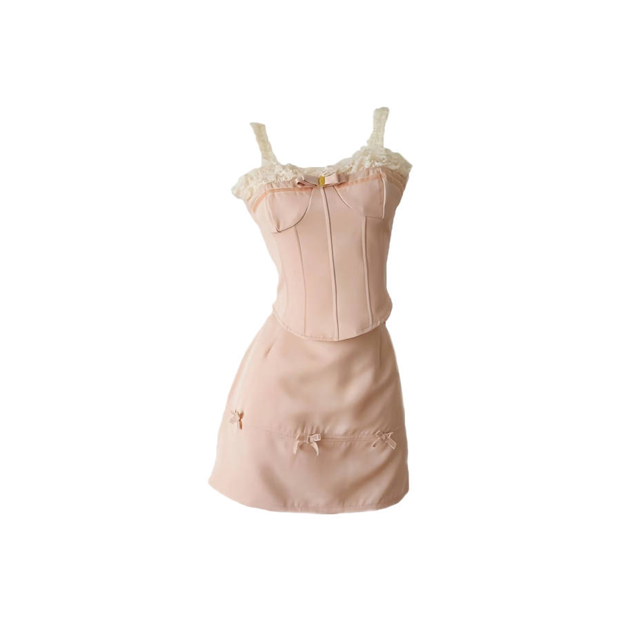 CPAURA Skirt Set Women's Wear Pink