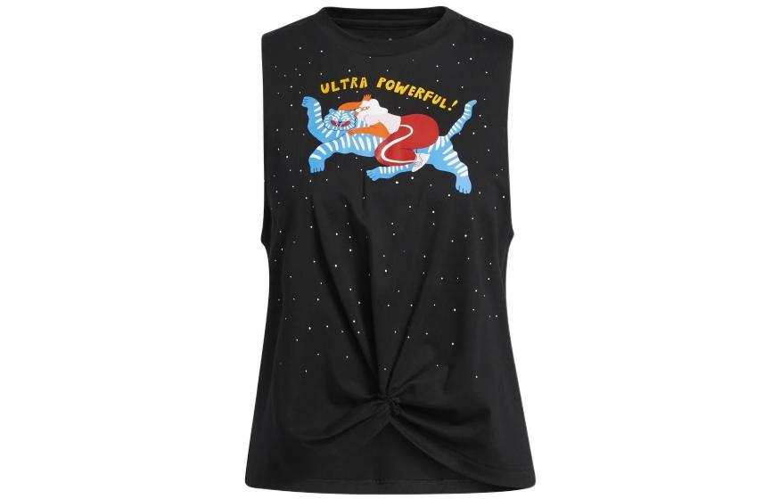 Adidas Adidas Sleeveless Sports Shirts Women's Black Other